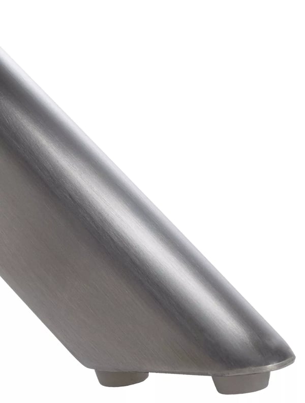 Swing-ruokatuoli, sametti, kerma, metalliraktaalla