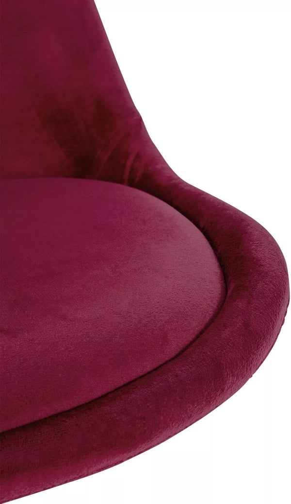 Sofia Bordeaux sammetsbesöksstol med träbas