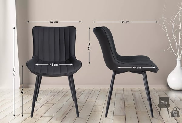 Set med 2 Largo stolar i konstläder