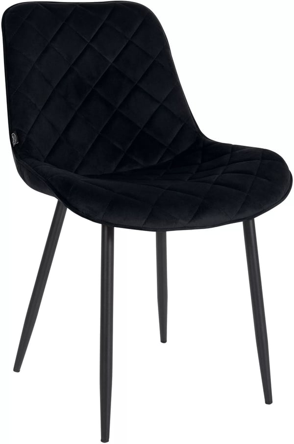 Springs Samettituolit 4 kpl – Musta, Mattamusta Metalli, Tikattu