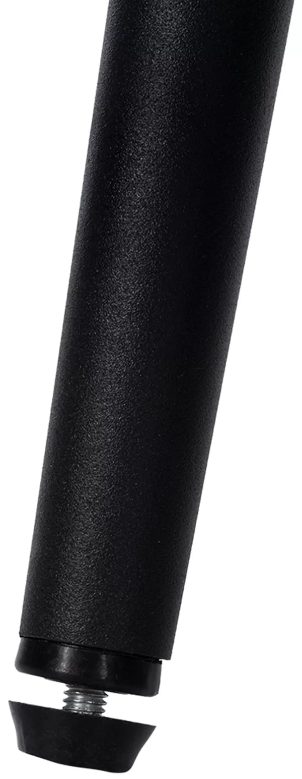 Set med 2 Brady matstolar i konstläder - Svart metallram, bekväm vadderad sits och ryggstöd