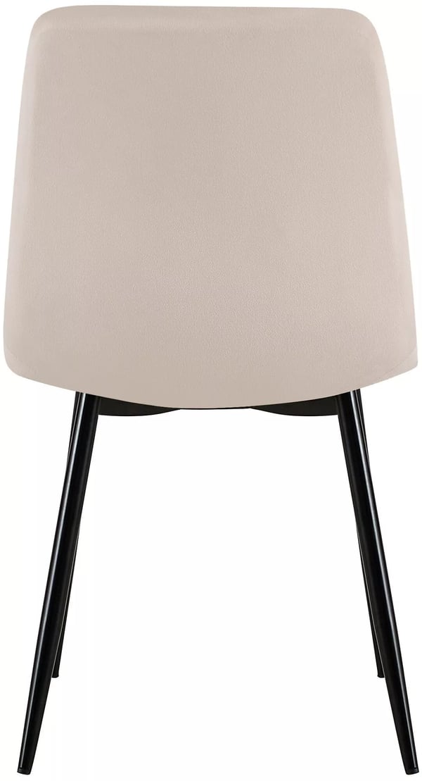 Sæt med 4 Dijon fløjlsstole - Creme, metalramme