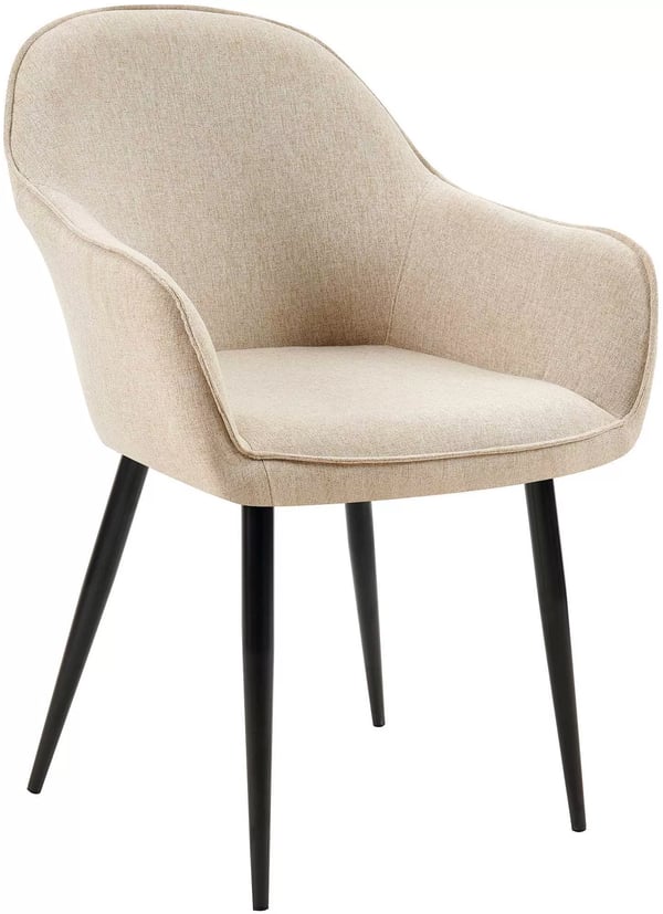 Boise Taupe stofspisebordsstol med metalstel