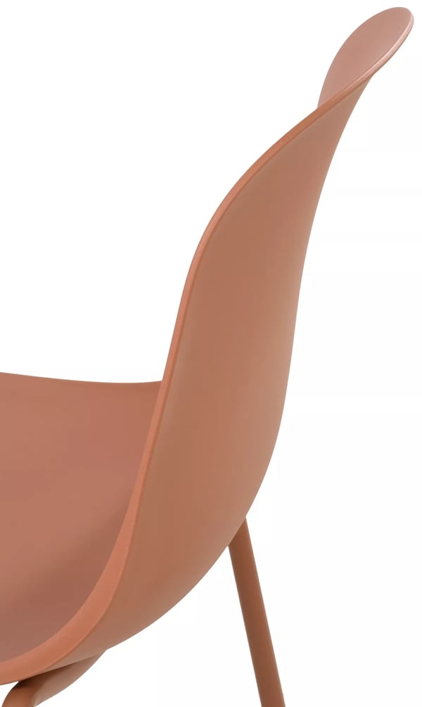 Hardin Stabelstol - Terracotta Polypropylen Sæde, Pulverlakeret Stålramme