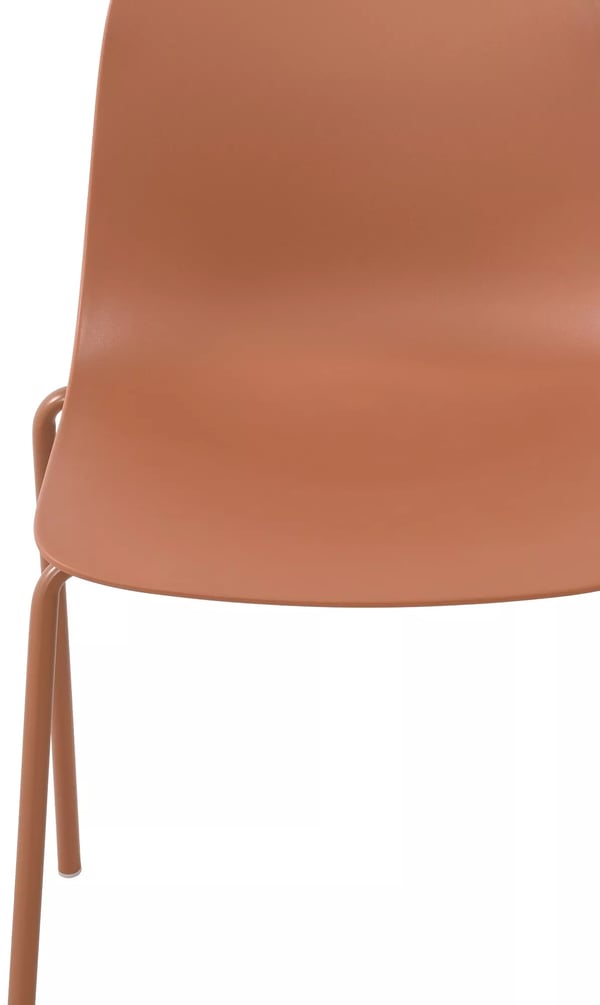 Hardin Stabelstol - Terracotta Polypropylen Sæde, Pulverlakeret Stålramme