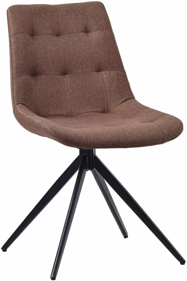 Merna tygmatstol med snurrfunktion i taupe med mattsvarta metallben