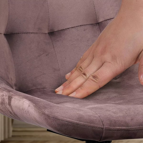Merna Ruokapöydän Tuoli, Pyörivä, Ruskea Sametti, Matta Musta Metallirunko