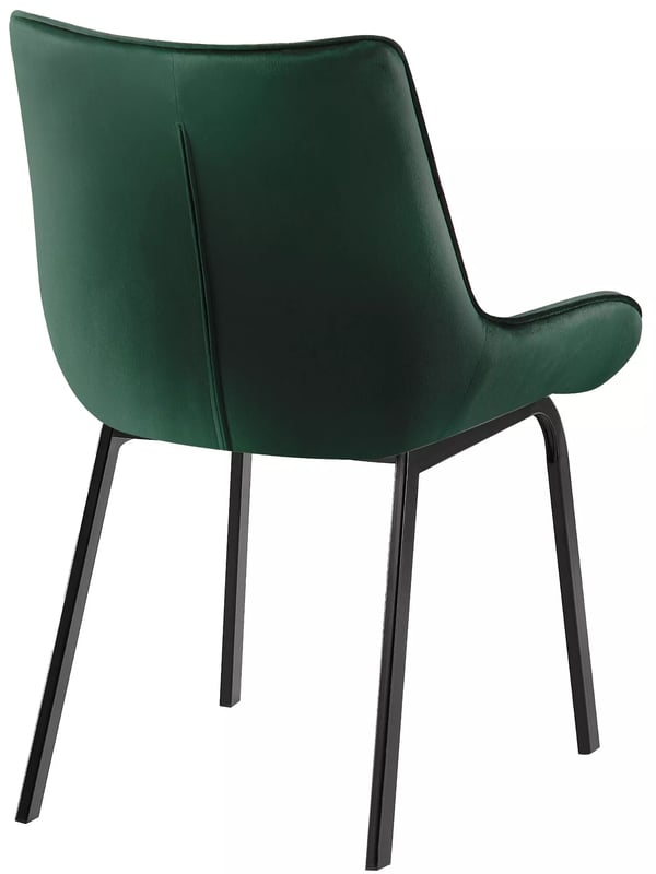 Green Saranda samettituoli matta mustalla metallirungolla