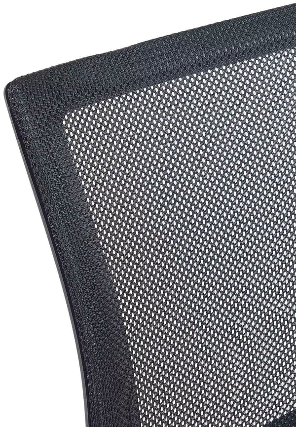 Genius Ergonomisk Kontorstol med Netryg, Justerbar Højde, Vippemekanisme og Holdbar Plastramme - Sort