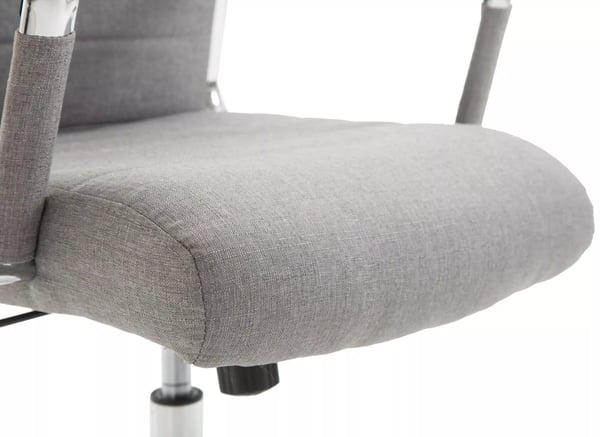 Työtuoli Kolumbus harmaa kangas, metallijalusta kromi-look