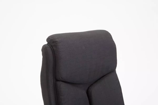 Kontorstol Vaud XL Stof Sort med Krom-look Metalstel - Ergonomisk, Kraftig op til 140 kg