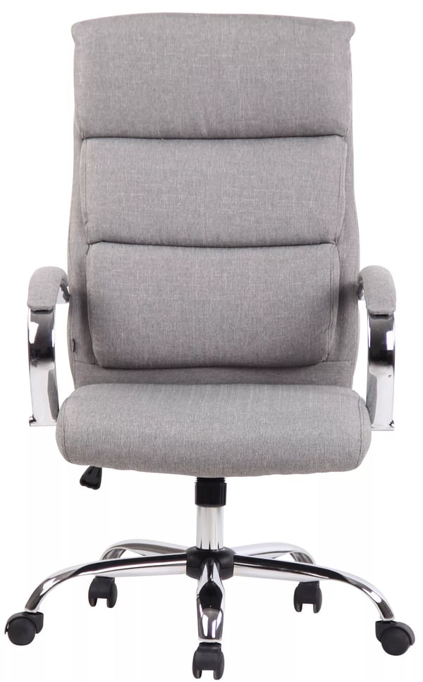Bradford Imitation Leather Executive Chair, Grey with Chrome Metal Base