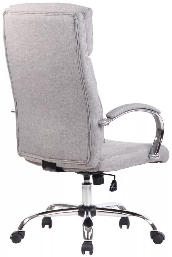 Bradford Imitation Leather Executive Chair, Grey with Chrome Metal Base