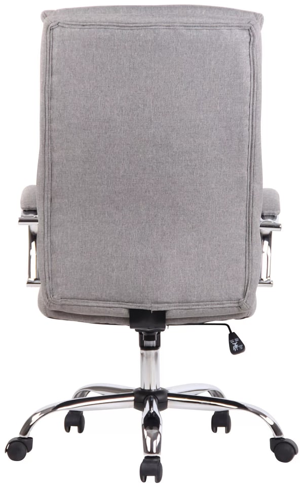 Bradford Imitation Leather Executive Chair, Grey with Chrome Metal Base