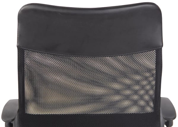 Korba Ergonomisk Kontorstol med Netryg, Sort Mikrofibersæde, Krom-look Metalramme, Drejefod med Hjul