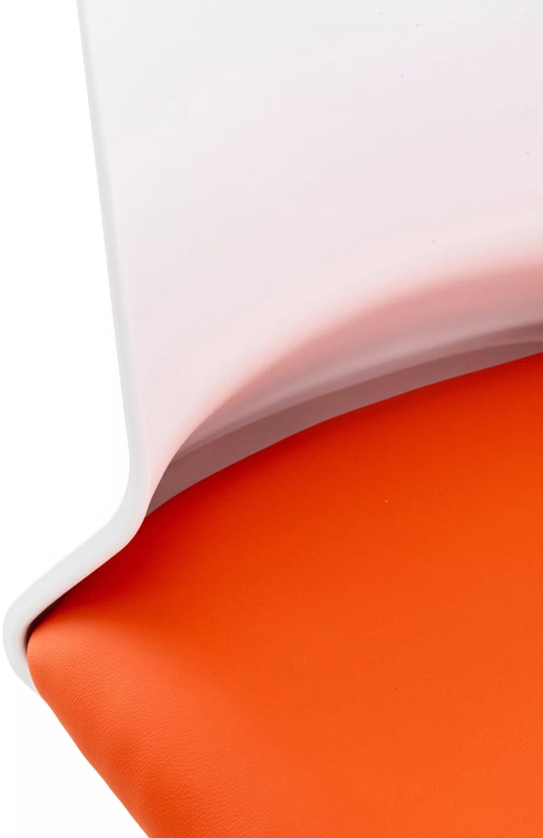 Apolda Orange Kontorstol i Kunstlæder med Plastikramme