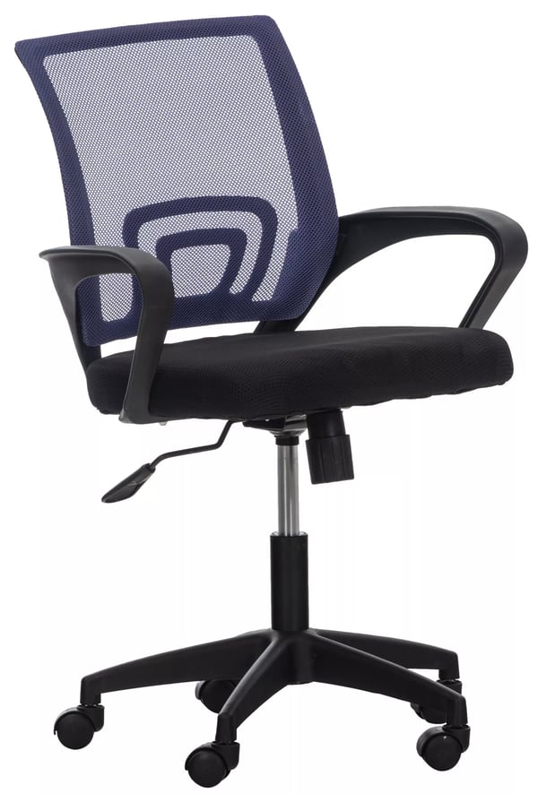 Kontorsstol Auburn - Lila Mikrofiber med Plastställ, Ergonomisk, Svängbar, Nätöverdrag