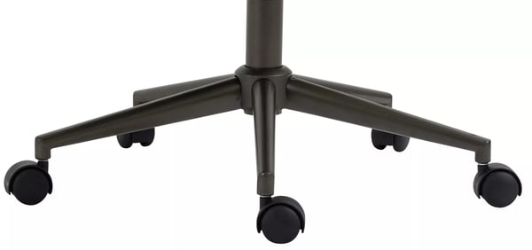 Kontorstol i Cognac Kunstlæder med Mat Sort Metalstel - Nampa Industriel Stil, Ergonomisk, Justerbar Højde, Vippefunktion, Drejehjul