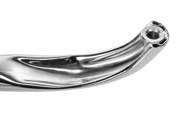 Rund kontorstolsbase i krommetal, 64 cm bredde, 50 mm gasfjedermontering