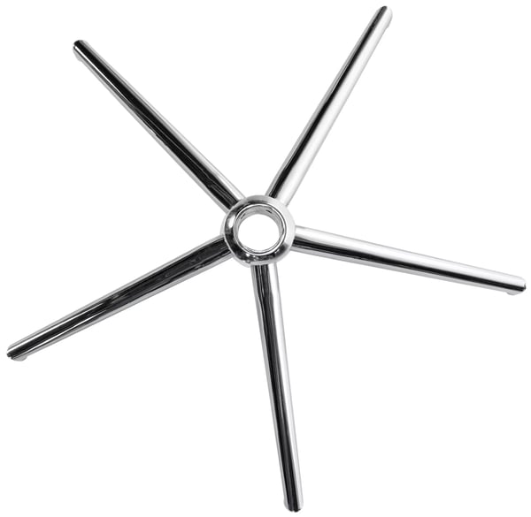 Forkromet metal firkantet stolefod til kontor- og skrivebordsstole - 60 cm bredde