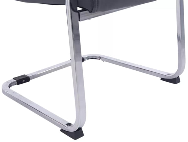 2 kpl setti Cantilever-tuoli XL Anubis, Harmaa Keinonahka, Krommetalli