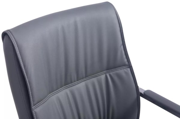 2 kpl setti Cantilever-tuoli XL Anubis, Harmaa Keinonahka, Krommetalli