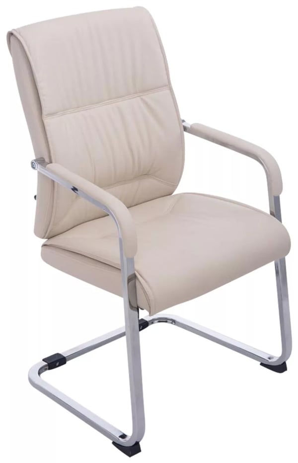 2 kpl setti Cantilever-tuoli Anubis, kerma, keinonahka, kromipinta