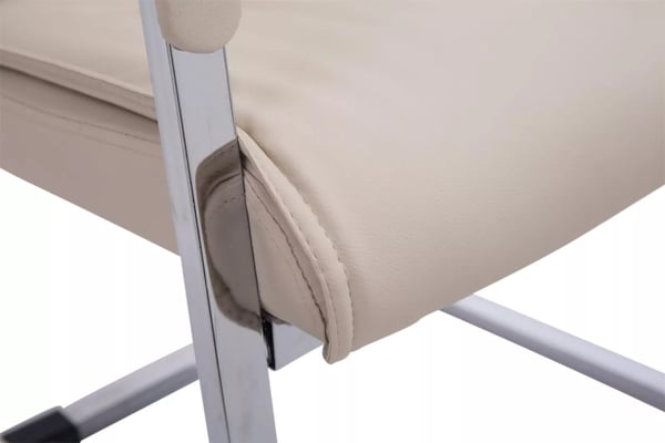 2 kpl setti Cantilever-tuoli Anubis, kerma, keinonahka, kromipinta