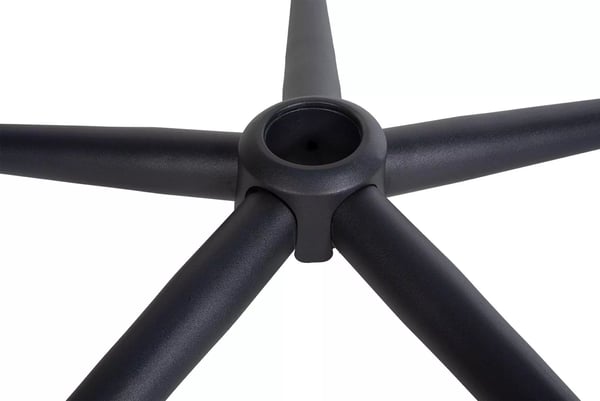 Sort metal firkantet stolefod, 65 cm diameter - Erstatningsdrejefod til kontor- og skrivebordsstole