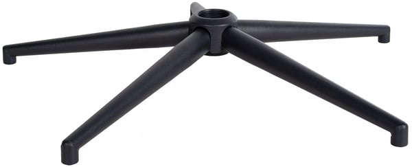 Firkantet sort metalstolbaseudskiftning, 70 cm diameter, 50 mm gasfjederholder