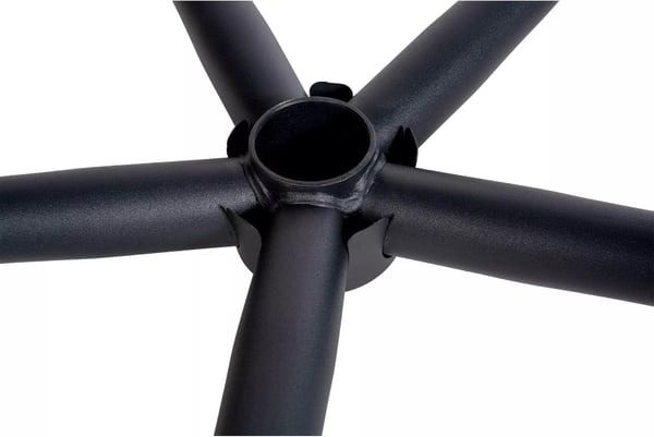 Firkantet sort metalstolbaseudskiftning, 70 cm diameter, 50 mm gasfjederholder
