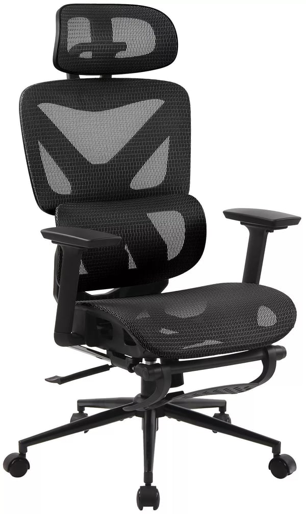 Reston Toimistotuoli, Musta Verkkomateriaali & Metallirunko, Ergonominen, Säädettävä, Pyörillä