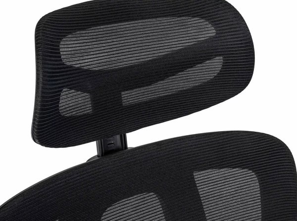 Altamont Ergonomisk Kontorstol med Lændestøtte, Nakkestøtte og 3D Armlæn - Sort Stof & Mesh