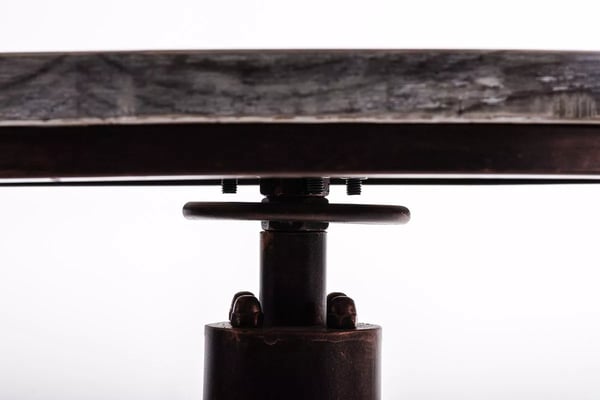 Lumos Bronze justerbart barbord med træplade og metalramme