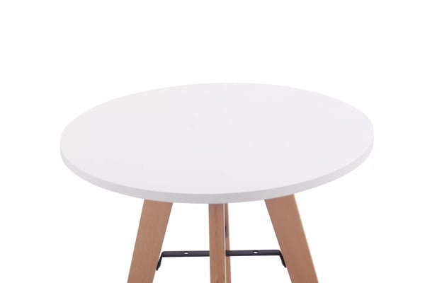 Pyöreä Ruokapöytä Viktor, Pihasaarni, Valkoinen, Ø 60cm