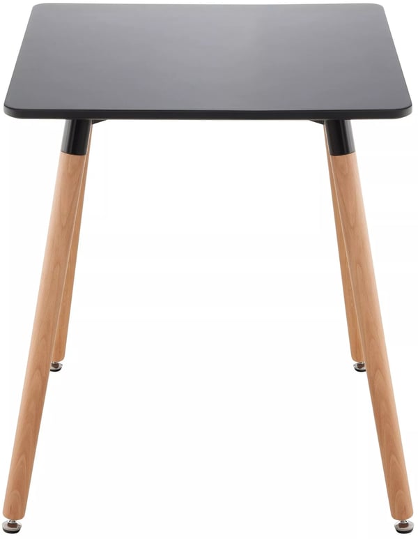 Viborg 60x60 cm Natura køkkenbord - Sort træplade & bøgetræsramme