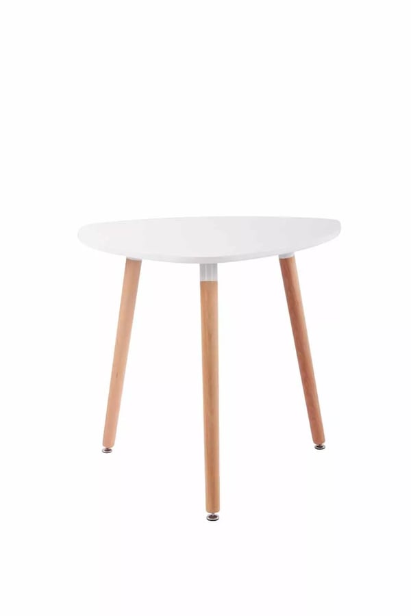 Abenra 80 cm rundt spisebord i træ - hvidt