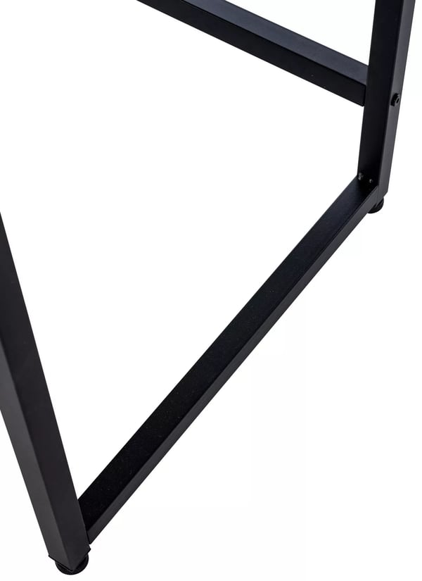 Billings Træskrivebord med Mat Sort Metalreol - Sort/Brun, 120 cm Bredde