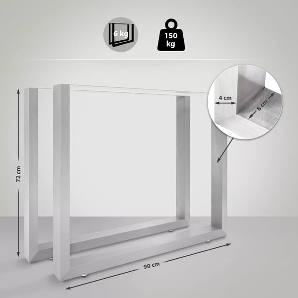 2x Velden Pytjalat 70-90 cm, ruostumaton ters