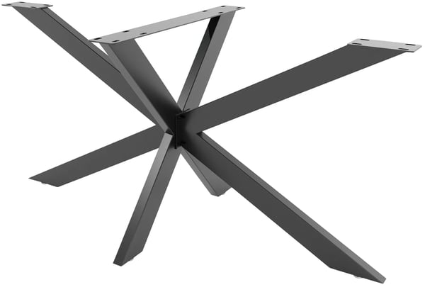 Biloxi Metal Bordben - Sort, 150x78x71 cm - Bordstel i industriel stil til spise-/stue