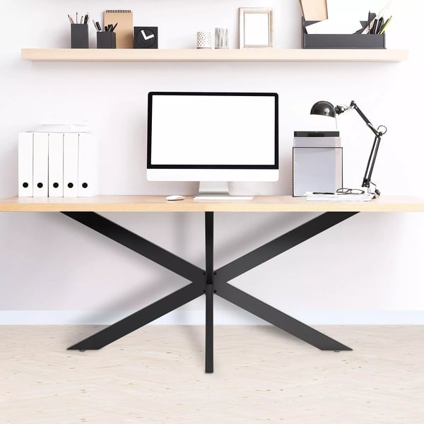Biloxi metalliset pöydänjalat musta, 150cm