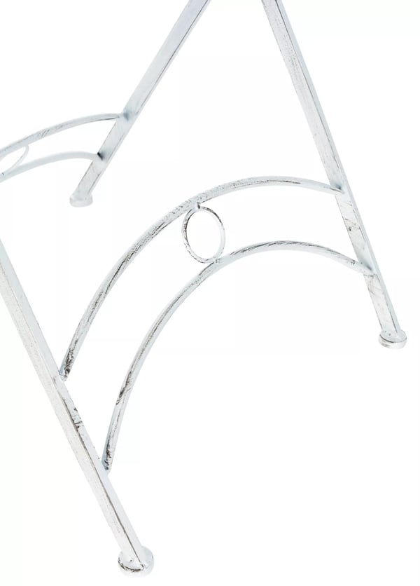 Tegal Antik Hvid Metal Have Bistro Bord - 71x71x71 cm