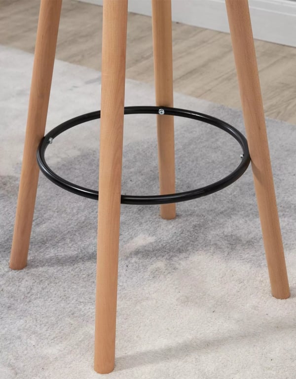 Livia rundt barbord natur/hvid træ 107 cm høj