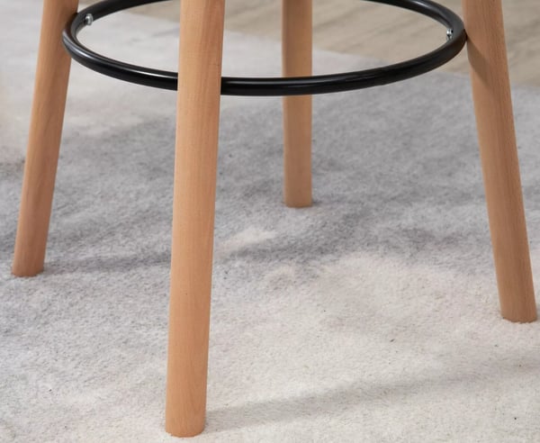 Livia rundt barbord natur/hvid træ 107 cm høj