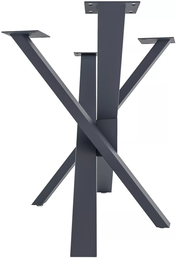 Jimmy Mikado Style Bordben, Grå Metal, 120x60x72 cm