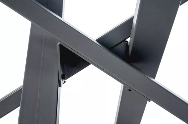 Jimmy Mikado Style Bordben, Grå Metal, 120x60x72 cm