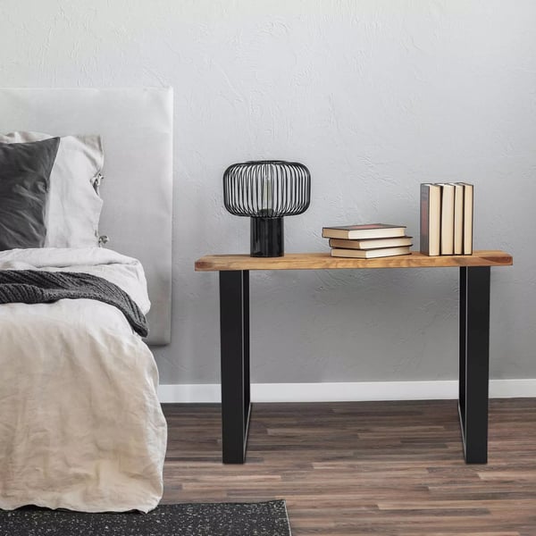 2x Pöydänjalat Velden 30 cm, Musta Metallinen Sohvapöytän Jalka, 43 cm Korkea
