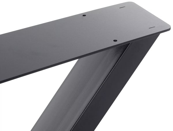 2x Swift X-formade bordsben - Metall, Grå - 72cm Höjd