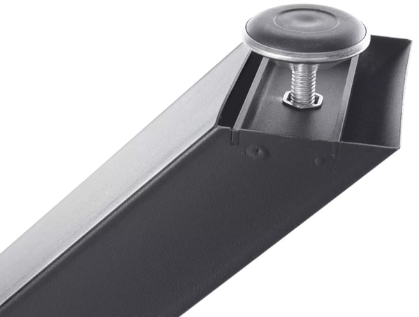 2x Swift X-formade bordsben - Metall, Grå - 72cm Höjd
