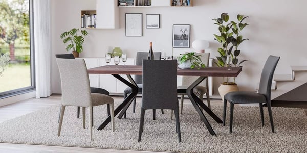 Cascada S Bordben - Mat Sort Metal - Industriel Stil DIY Bordstel - 135cm B x 72cm H, Maks. Belastning 120kg
